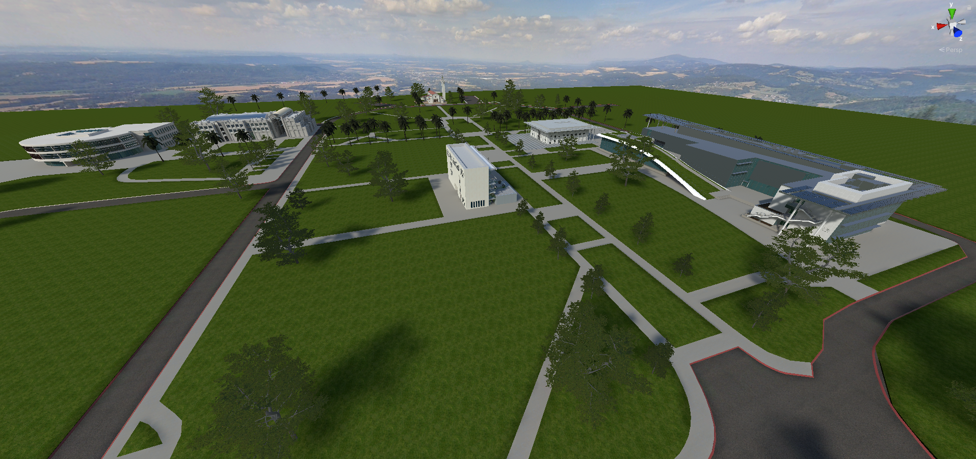 a digital rendering of the LMU campus