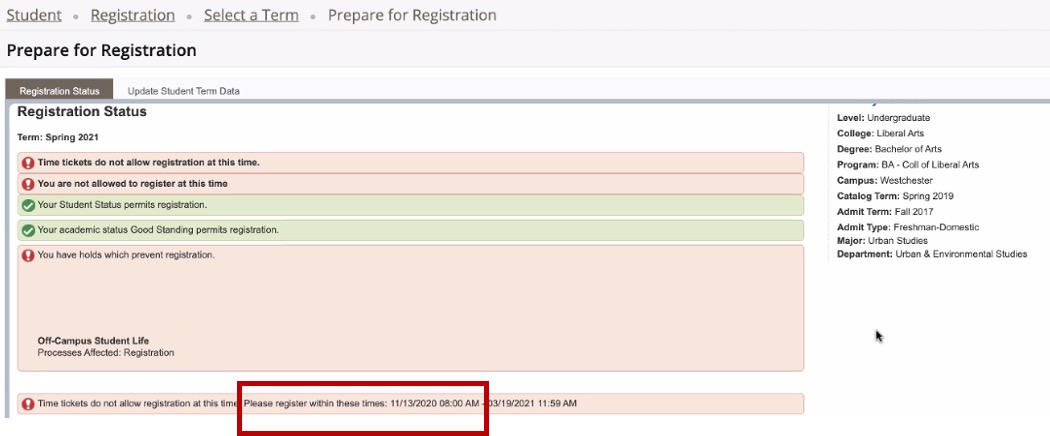 Prowl registration screen