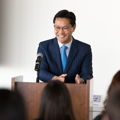 Provost Tom Poon speaking