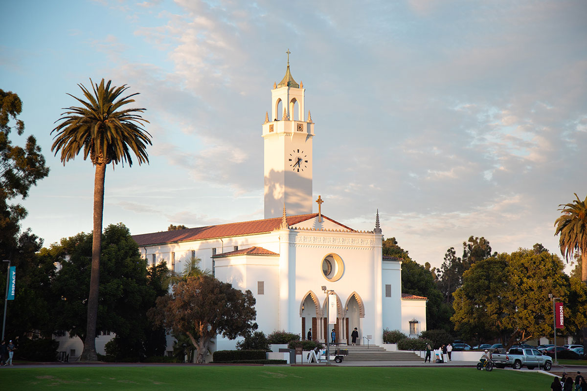 Sacred Heart Chapel at sunset