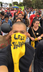  In October, alongside my students and colleagues, I participated in a nationwide protest of college students from public universities fighting for an increase in the budget for public education.