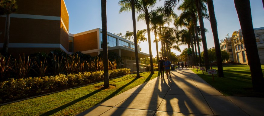 Students walking