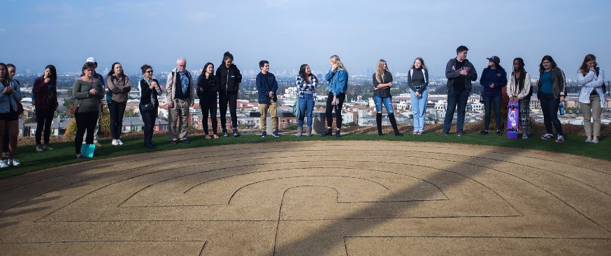 Bellarmine Forum Slow Time Labyrinth Dedication