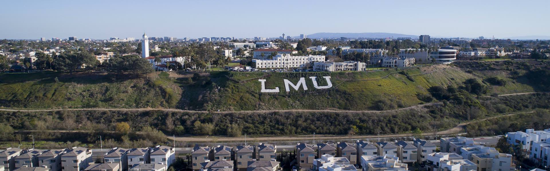 Aerial image of the LMU bluff