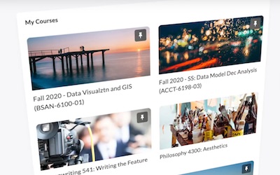 Screen shot of Brightspace course system