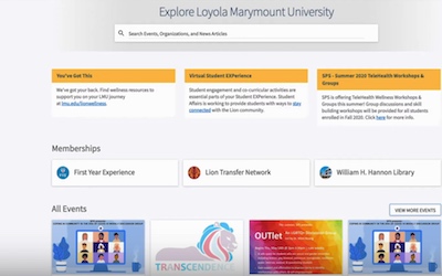 Screen shot of LEO event system